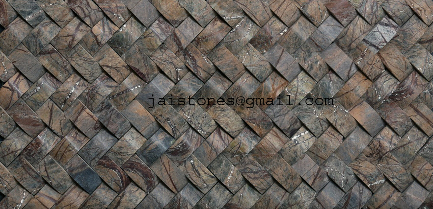 Latest Modern Popular Design Of Forest Stone Mosaic Tiles For Interior Wall Decoration